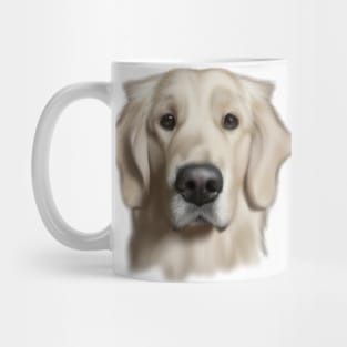 Cute Golden Retriever Drawing Mug